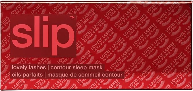 slip Pure Silk Contour Sleep Mask: Protect Your Delicate Lashes with Our Innovative, Lash-Friendly Design. Experience Uninterrupted Beauty Sleep with Slipsilk™ Comfort, 1 Contour Mask, Scarlet