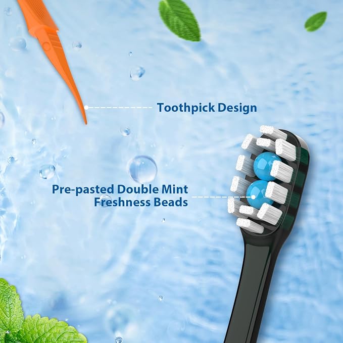 40Pack Disposable Toothbrushes with Toothpaste Pick Floss & Tongue Scraper | 5-in-1 Mini Prepasted Travel Toothbrush for Hotel Camping Flight Car Single Use Portable Individually Wrapped | Mint