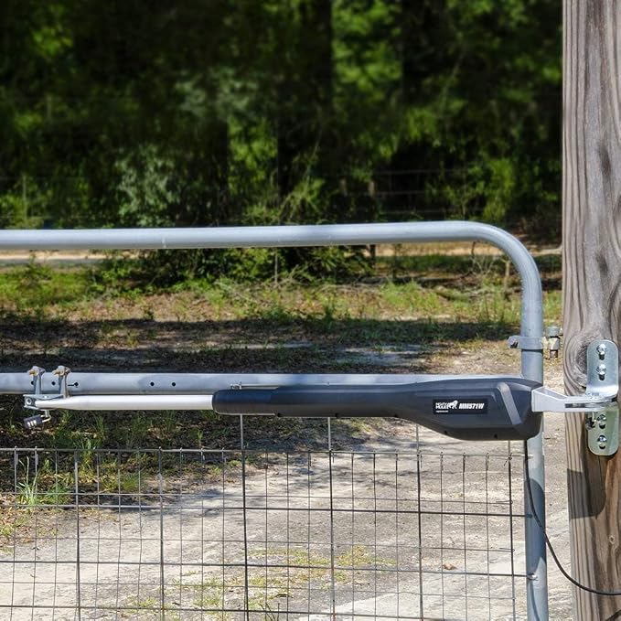 Mighty Mule Gate Opener, Solar and Smart Ready, Heavy Duty Automatic Gate Opener, Gates up to 18ft or 850lb, Single Gate Opener - Estate, Upgraded, MM571W-EST-A