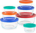 Pyrex Simply Store (7-Pack) Glass Food Storage Containers Set, (1, 2, 4 & 7 Cup) Meal Prep Containers With Plastic BPA-Free Lids, Dishwasher & Microwave Safe | Meal prep containers (1, 2, 4 & 7 cup) with BPA-free plastic lids, microwave & dishwasher safe