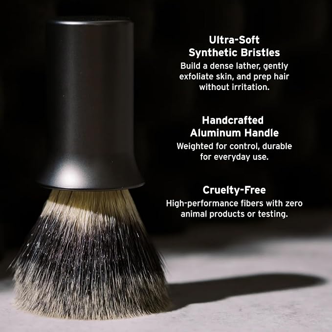 SUPPLY Men’s Shave Accessories Set – Ultra Lather Shaving Cream 3.4oz, Alcohol-Free Aftershave Spray 2 oz, and Synthetic Shaving Brush – White Birch & Sage/Classic Matte