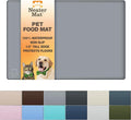 Neater Pet Brands Neater Mat Pet Mats for Food and Water, Cat & Dog Bowl Mat Waterproof Silicone, Feeding Tray, Dog Food Mats for Floors, Placemat w/Raised Edge for Under Bowls, 16” x 10”, Grey