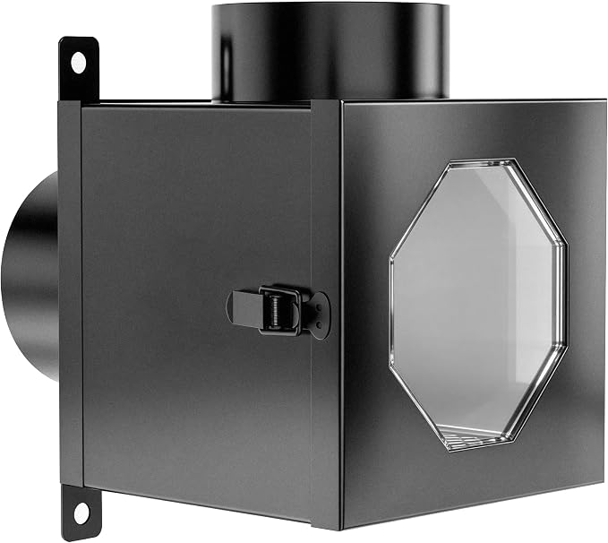 Dryer Lint Trap, Metal Dryer Duct Lint Trap Lint Catcher Collector Box with 90 Degree Dryer Vent Elbow, Secondary laundry lint catcher Connector Kit for Electric Dryer - Easy to Install & Maintain