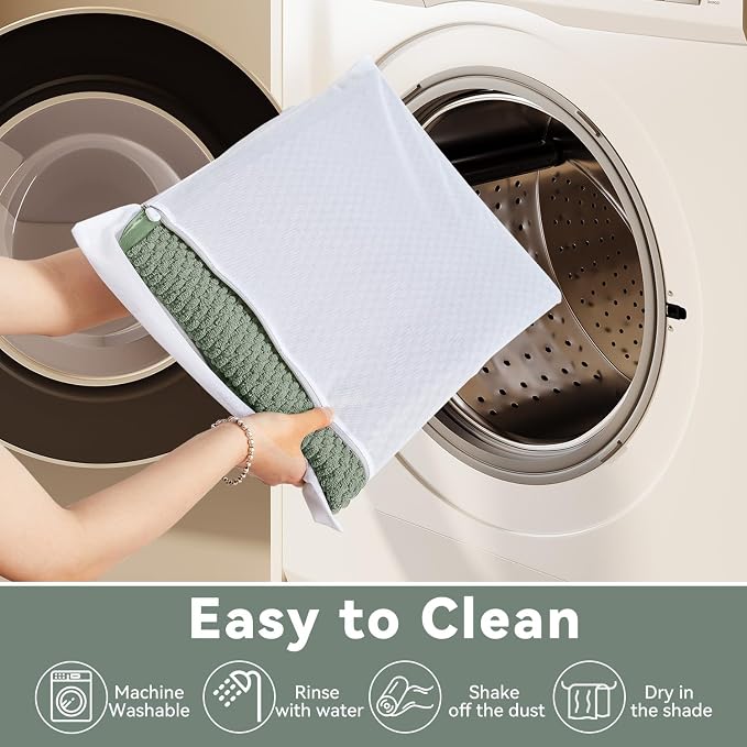 Triohero Toilet Rug, Thin Toilet Rugs U Shaped Washable Non Slip Absorbent Quick Dry Low Pile Toilet Mat, Sage Green 20"x24" U Shape