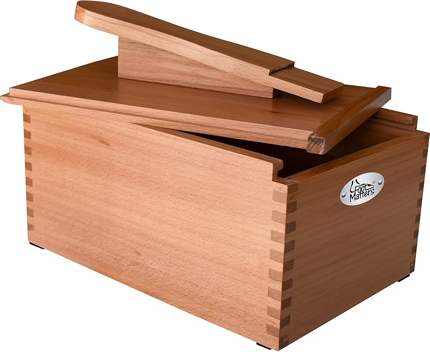 FOOTMATTERS Shoe Shine Valet Box - Hardwood Boot & Shoe Care