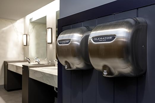 XLERATOR XL-SB8 Automatic High Speed Hand Dryer with Brushed Stainless Steel Cover, 7.0 A, 208 V