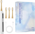 Sonic Electric Toothbrush with Bamboo Heads, White | Bamboo Electric Toothbrush, Soft Castor Oil Bristles, Smart Timer, 40000 VPM, 5 Modes, IPX7 Waterproof, 45-Day Battery Life