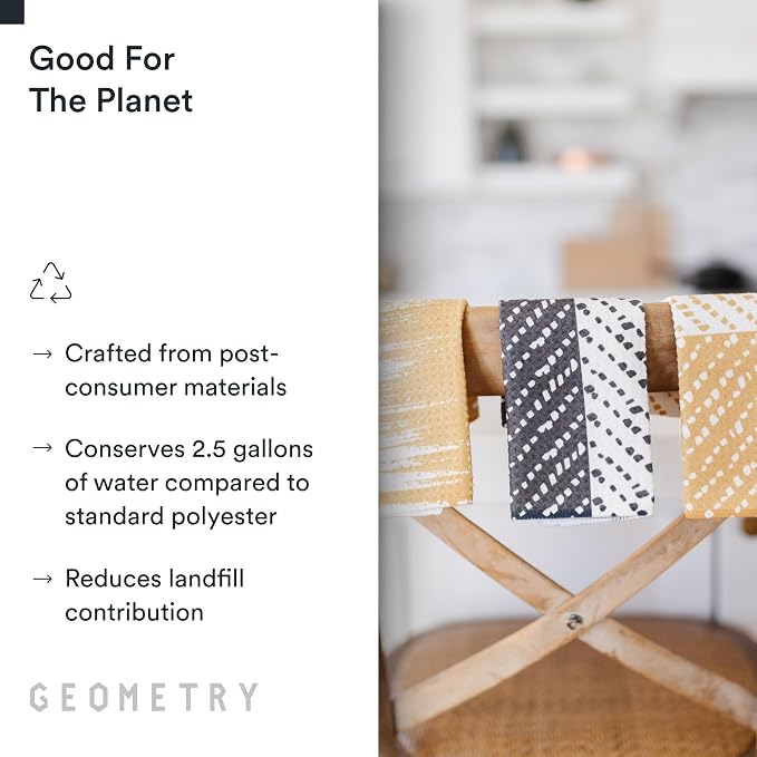 GEOMETRY Kitchen Dish Cloths - Quick Dry Dishcloths for Kitchen - Premium Dish Rags with Geoweave - 3-Pieces Night Reeds