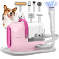 HEAPETS Dog Grooming Vacuum Kit - 3L Vacuum with 7 Tools, Low Noise Electric Clipper and Brush for Pet Shedding at Home, Pink