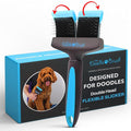 The Doodle Brush, Slicker Brush for Dogs, Dual Head Dog Hair Brushes, Flexible Head Slicker for Dogs, Poodle, Labradoodle, Sheepadoodle, Tangle-Free Grooming, Healthy & Shiny Coat Pet Brushes