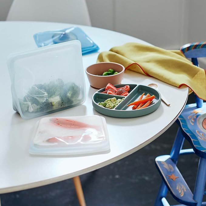 Stasher Silicone Reusable Food Storage Bags, 6-Pack, Reusable Freezer Bags, Microwave, Dishwasher, Oven Safe, Sous Vide, Premium Lunch Containers, Eco Friendly, Food-safe Silicone Snack Bag, Tie Dye | Food-Safe Silicone, Eco-Friendly, Reusable Freezer ...