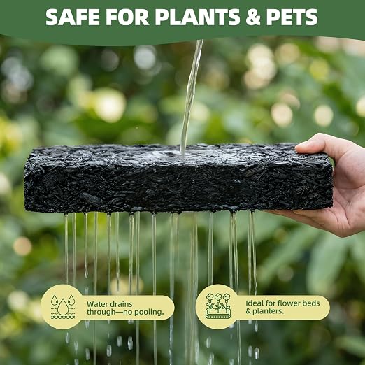 Mulch Binder 2 Gallons - Super Stick Rock Glue for Landscaping Gravel Binder for Pea Gravel, Long-Lasting & Non-Toxic, Covers 2X More Area Pebble Gravel Hold for Paths, Patios & Garden Borders