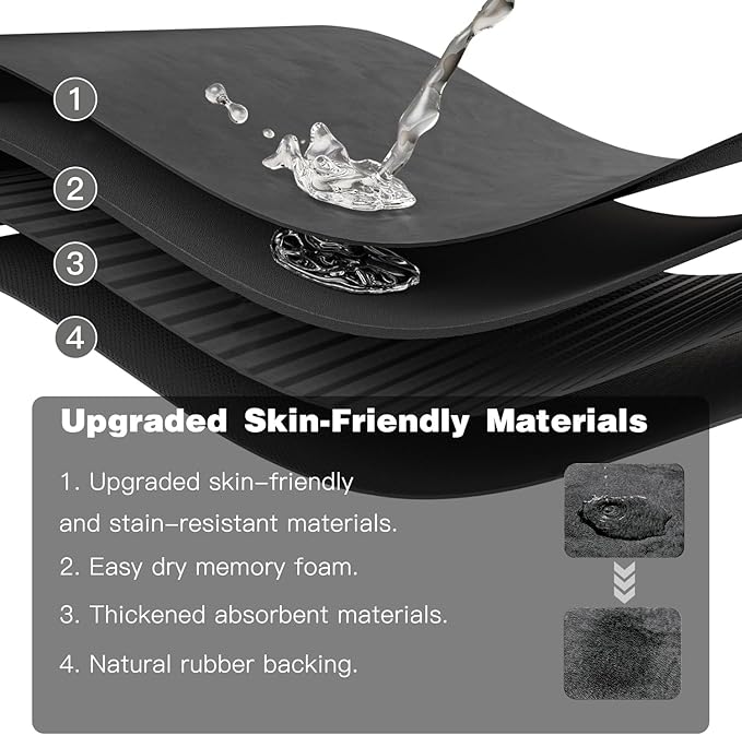 TYUU Bath Mat, Bathroom Rugs Non Slip Washable Thin Absorbent Quick Dry Bath Mat Fits Under Door Bathroom Floor Mat Perfect for Bath, Shower, or Sink 24"x60" Dark Grey
