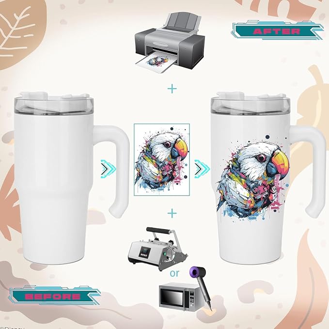 20 oz Sublimation Tumbler with Handle 12pcs, Keep Cold 24 Hours Stainless Steel Tumbler with Lid and Straw &Brush Double Wall Vacuum Reusable Sports Water Bottle with Handle Travel Coffee Mug