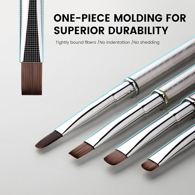 YOKEFELLOW EliteAlly Large Flat Nail Art Brushes, Wide Head Nail Brush for Easy Powder, Gel Nail Polish, Extension Gel Smooth Application Professional Nail Tool(EA03 WIDE FLAT)