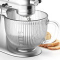 Cofun Glass Mixer Bowl for Kitchenaid Tilt-Head Stand Mixers 4.5-5 Quart | 5 Qt Mixing Bowl Replacement for KitchenAid with Measurement Markings, Handle