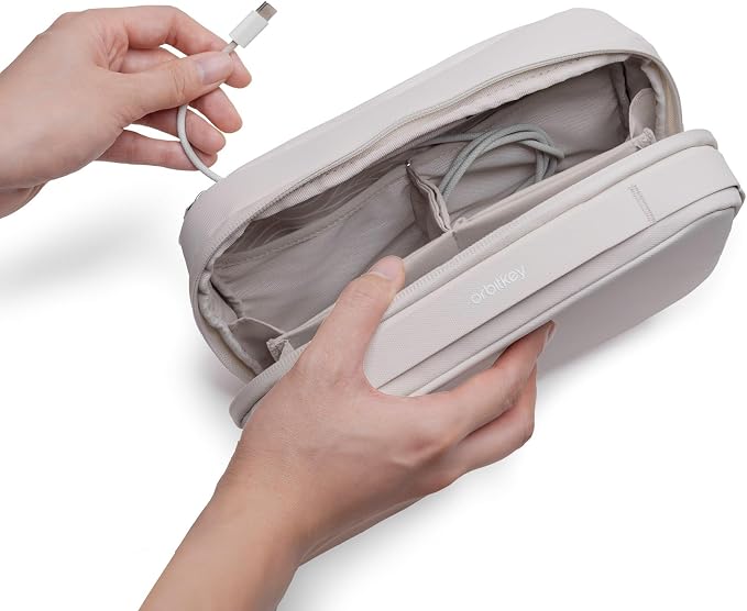 Orbitkey KonMari 2-in-1 Tech Acessory Pouch - Stone