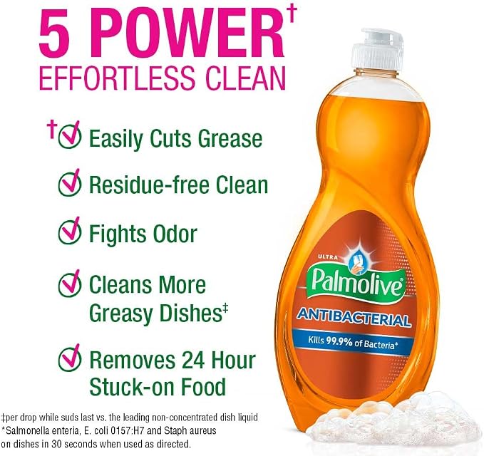 Palmolive Ultra Dish Soap, Antibacterial - 32.5 Fluid Ounce (9 Pack)