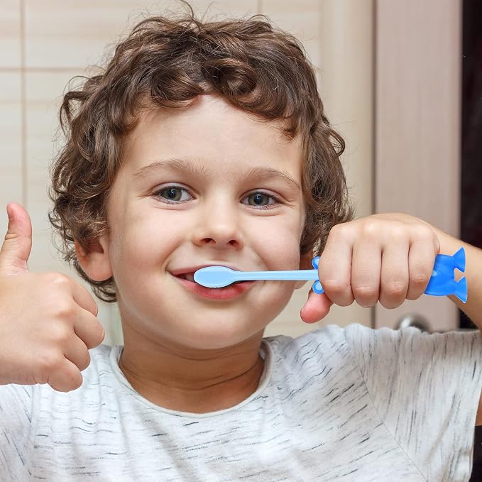 Gerrii Kids Toothbrushes Bulk Soft Bristles with Covers for Daycare,400 Pcs | Individually Wrapped, Suction Base, Ideal for School Daycare Camp Travel, Gentle Bristles Safe for Children Toddlers