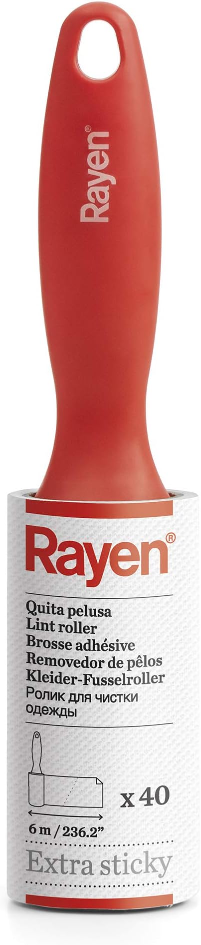 Rayen | Lint Roller | Super Sticky lint Remover | Contains 40 Sheets for Removing lint and dust |