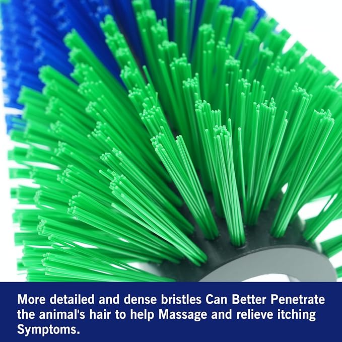 6pcs Livestock Scratching Brush Goat Scratcher Brush Full Massage Grooming Tool with 24 Screws for Cow,Cattle,Cow,Sheep, Horses,Pigs