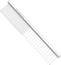 Chris Christensen 003 7.5 in. F/XC Greyhound-Style Butter Comb, Groom Like a Professional, Rounded Corners Prevent Friction and Breakage, Solid Brass Spin with Steel Teeth, Chrome Finish.