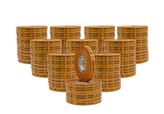 WOD General Purpose ATG Tape, 3/8 inch x 36 yds. (Set of 96 Rolls) Adhesive Transfer Tape Glider Refill Rolls Clear Adhesive on Gold Liner (Acid Free) RWATG20