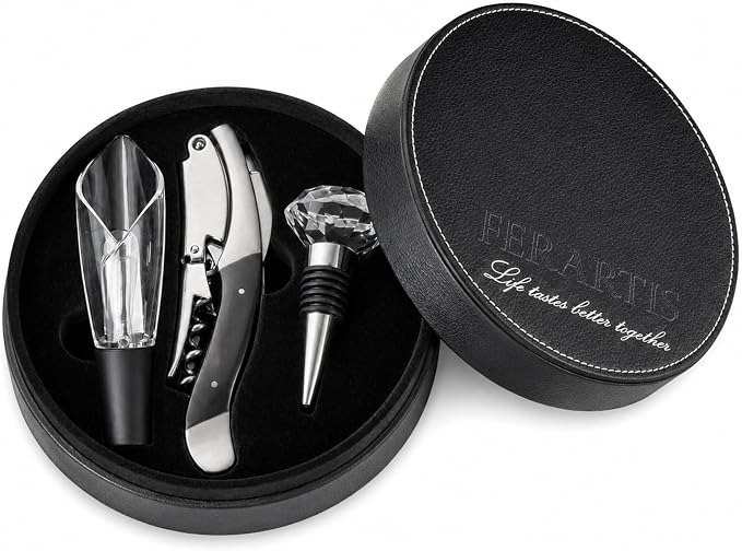 Premium Sommelier Wine Opener Set – Corkscrew, Aerator & Stopper