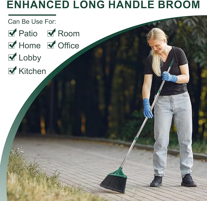 4 PCS Outdoor/Indoor Broom and 24" Commercial Dust Mop