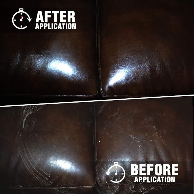 Milsek Leather & Vinyl Cleaner & Conditioner - Cleaning Supplies for Leather Home Furnitures, Couch, Automotive Interior, Shoes, Bags - 12 Fl Oz (Pack of 6) | Six-pack cleaner and conditioner helps clean, moisturize, and protect leather and vinyl surfa...