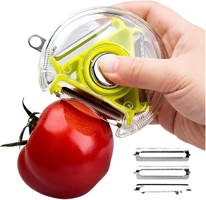 Fruit and Vegetable Peeler - Stainless Steel Grater and Kitchen Tool(Blue)