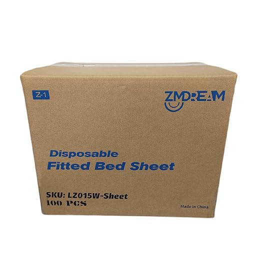 ZMDREAM Disposable Fitted Massage Table Sheets Bed Covers for Massage Beauty Tattoo 82 x 35 inches White/100