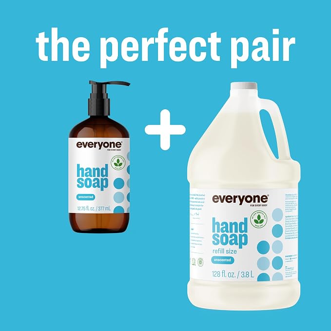 Everyone Liquid Hand Soap Refill, 1 Gallon, Unscented, for kitchen and bathroom