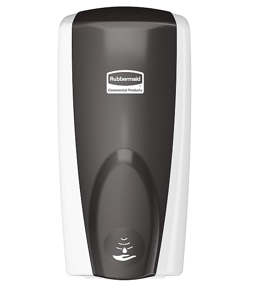 Rubbermaid Commercial Products AutoFoam Dispenser, Automatic Touch Free Wall Mounted Soap and Sanitizer Dispenser, Hand Sanitizer Dispenser, Black/Black Pearl