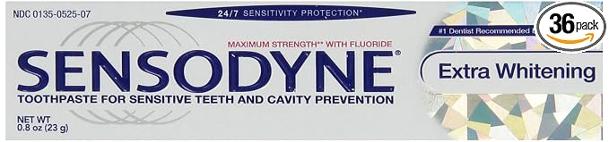 Sensodyne 08434 Extra Whitening Toothpaste, Trial Size (Pack of 36)