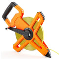 1 Pcs 328ft/100m Open Reel Steel Long Tape Measure, Heavy Duty 1/2" Nylon-Coated Blade with Dual Inch & Metric Scale, Tape Measure for Construction, Surveying, Concrete Work, Orange
