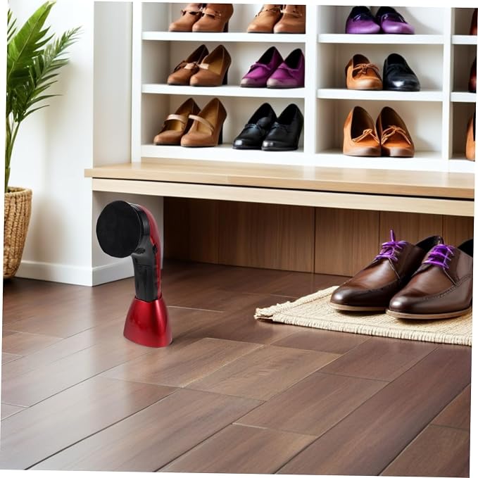 Electric Shoe Polisher Brush Kit Dual Power Plug-in and Battery Operated with Interchangeable Brush Heads Portable Shoe Cleaner for Boots and Footwear , for Office and Daily