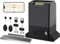 Blütezeit 220V Sliding Gate Opener 6300lb Heavy Duty (AC 220~240V), WiFi Control Slide Gate Motor 2.05HP Rack Driven with 2 Remote Controls & IR Sensor Complete Kits for Driveway Gates Up to 40ft