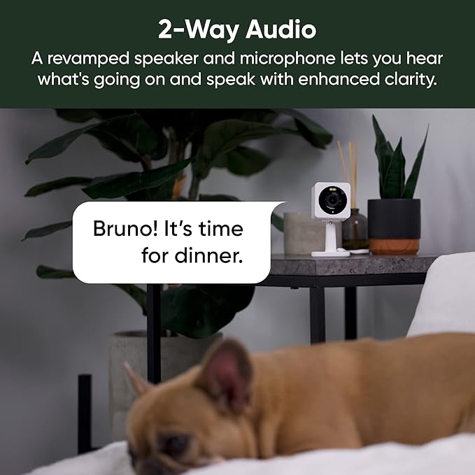 WYZE Cam OG Indoor/Outdoor 1080p Wi-Fi Smart Home Security Camera with Color Night Vision, Wired, Motion Detection, 2-Way Audio, Compatible with Alexa & Google, White (2-Pack), Free Expert Setup