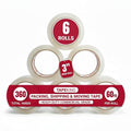 Tape King Clear Packing Tape | 60 Yards Per Roll (6 Rolls) | 3 Inch Wide Heavy Duty Packing Tape 2.7mil Strong Adhesive for Moving Boxes, Shipping Cartons, Office Use, Storage (360 Yards)