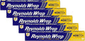 Reynolds Wrap Non-Stick Aluminum Foil, Heavy Duty Kitchen Foil for Easy Prep, Cooking, Baking and Cleanup, Food Storage and Grill Use, 50 Square Foot (Pack of 5)