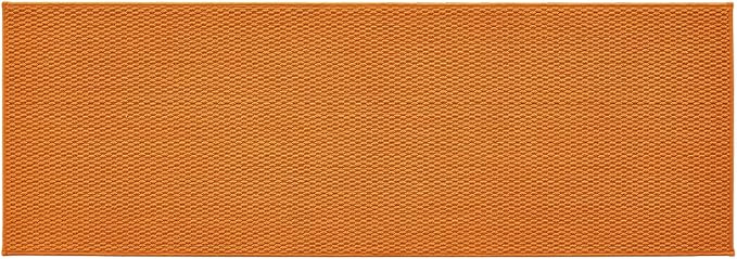 TYUU Bathroom Runner Rugs, Long Bath Mat Runner Washable Thin Quick Dry Low Pile Bathroom Runner Rugs Non Slip, Orange 24"x70"