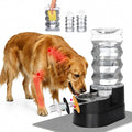 RIZZARI 8L Elevated Dog Water Dispenser: Large Dogs Senior Pets Filtered | Comfortable Drinking Position / Anti Splash Base / Stainless Steel Bowl / Easy Cleaning / Dishwasher Safe/Multi Pet Homes