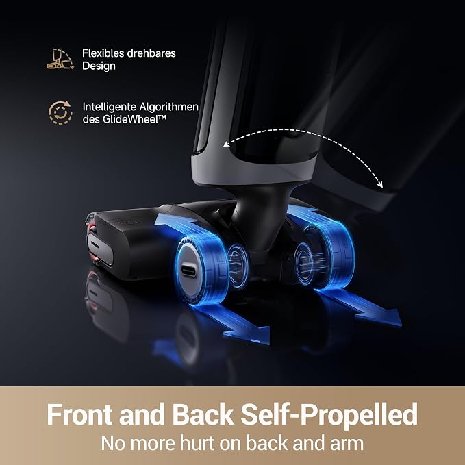 DREAME H14 Pro Wet Dry Vacuum Cleaner, 180° Lie-Flat Vacuum Mop, 140°F Washing and Fast Hot Air Drying, Powerful 18kPa Suction Floor Cleaner Machine, Easy GlideWheel Movement, Smart App Control
