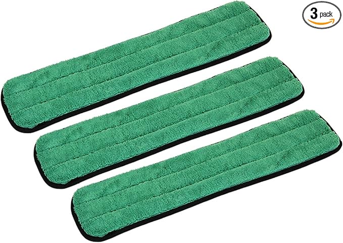 Real Clean 36 inch Microfiber Dry Dusting Mop Pad for Flat Mop Frames (Pack of 3)