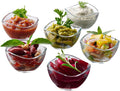 Vikko Mini Glass Bowls, Set of 6 Soy Sauce Dishes, Small 2.25 Ounce Dipping Sauce Cups, Dipping Bowls, Multi Purpose Small Glass Bowls for Dessert, Candy, Kitchen Prep, Dishwasher Safe