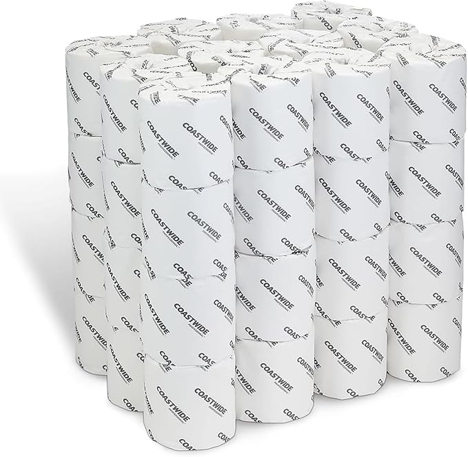 Coastwide Professional Recycled Toilet Paper, 2-ply, White, 360 Sheets/Roll, 48 Rolls/Case