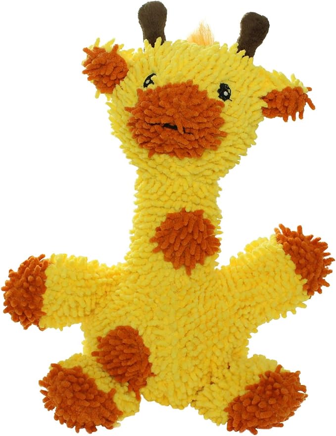 MIGHTY Tuffy Microfiber Medium Ball Giraffe Dog Toy | Ultra Durable Plush Toy with Multiple Layers & Reinforced Seams , Washable and Floats , Mighty® Construction