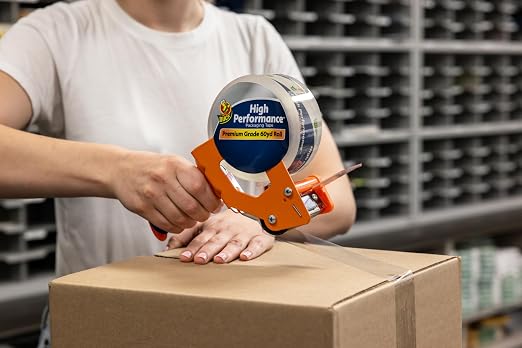 Duck HP260 High Performance Packing Tape Refills, 6 Rolls | Heavy Duty, E-Commerce Shipping, Warehouses, Tear-Resistant, Crystal Clear, 3" Core, 1.88 Inch x 60 Yards