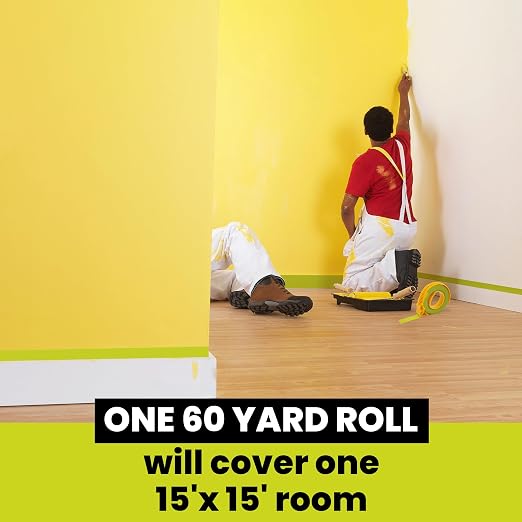 TAPEBEAR Green Painters Tape with Dispenser 21-Days Clean Removal, Washi Masking Tape 0.94Inch x 60Yards, Medium Adhesion Indoor Outdoor Multi-Surface Painting with Sharp Lines for Car/Wall